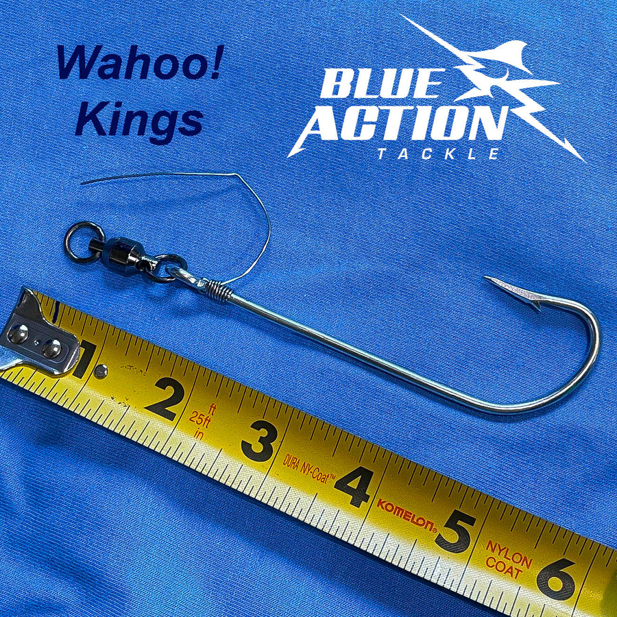 Long Shank Strip Bait Hooks - Set of 10 (Kings, Wahoo)